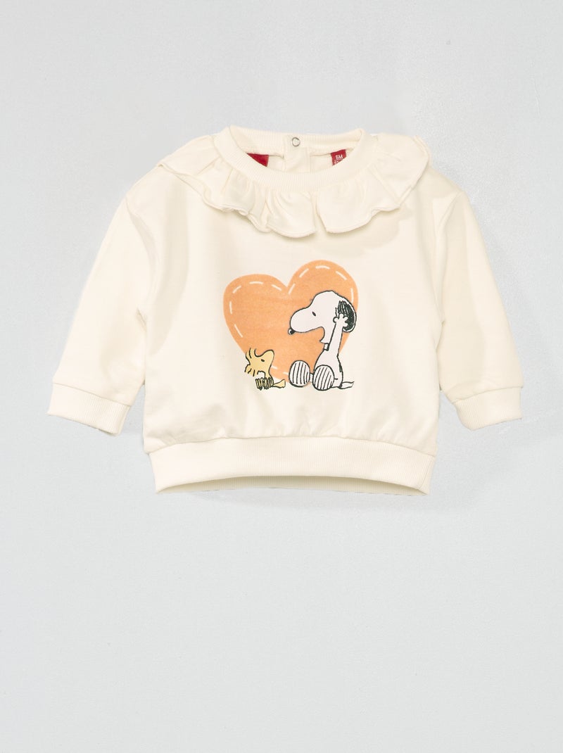 Sudadera con estampado de 'Snoopy' BLANCO - Kiabi