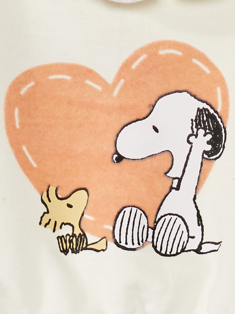 Sudadera con estampado de 'Snoopy' BLANCO Kiabi