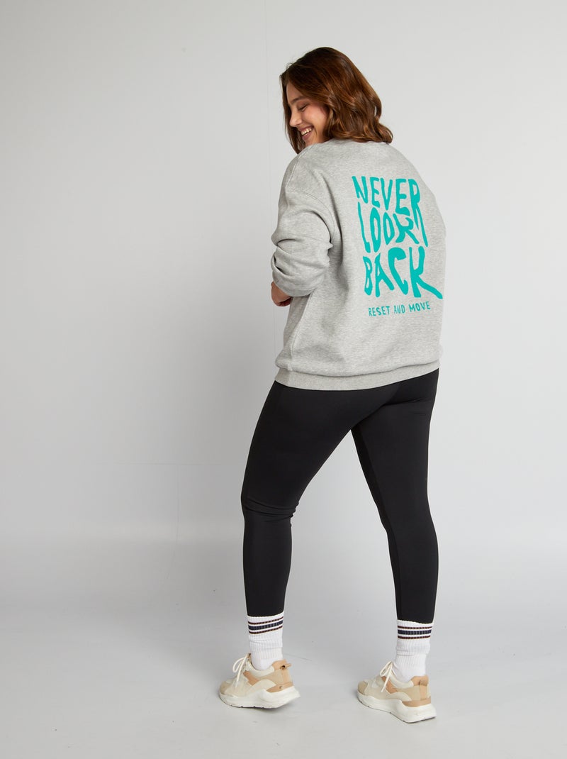 Sudadera con estampado en la espalda BLANCO - Kiabi