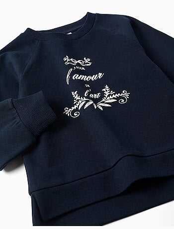 Sudadera con estampado en relieve Beaux Arts