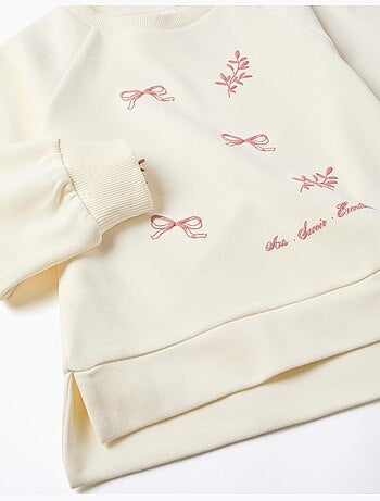 Sudadera con estampado en relieve Beaux Arts