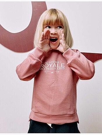 Sudadera con estampado en relieve Beaux Arts
