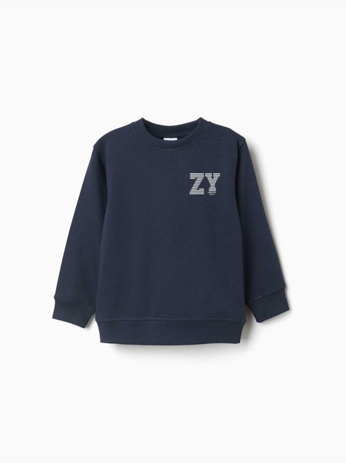 Sudadera con estampado en relieve ZY - Kiabi Sudadera con estampado en relieve ZY - Kiabi
