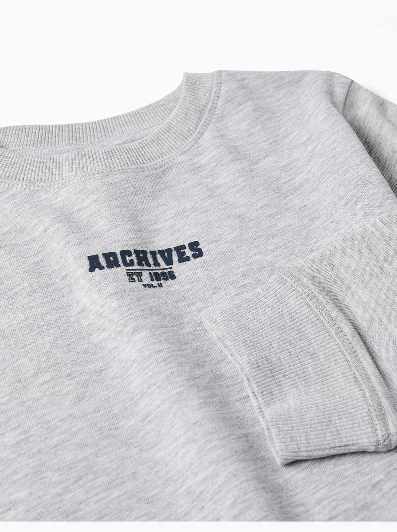 Sudadera con estampado en relieve ZY Gris claro - Kiabi