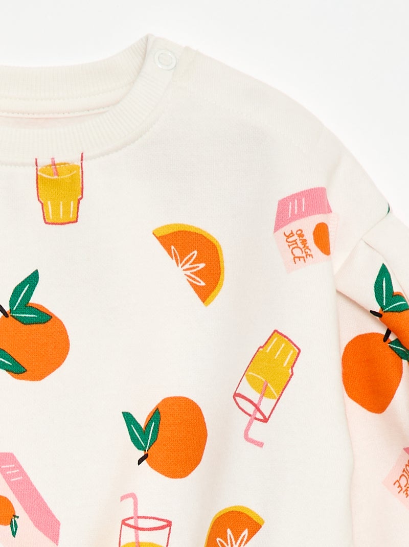 Sudadera con estampado fantasía - Grafik Edition Blanco - Kiabi