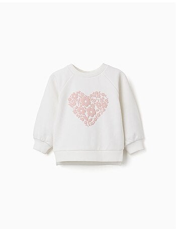 Sudadera con estampado floral en relieve