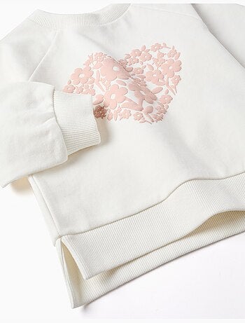 Sudadera con estampado floral en relieve