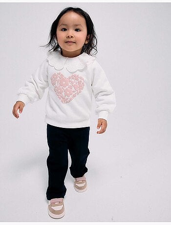 Sudadera con estampado floral en relieve