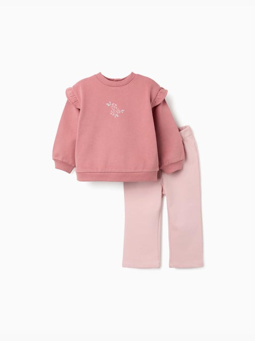 Sudadera con estampado floral + pantalones - Kiabi