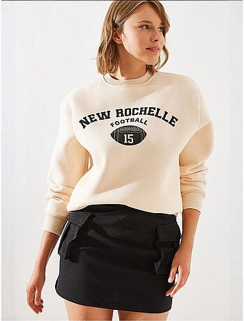 Sudadera con estampado rochelle de polar de triple hilo mbhs lucci