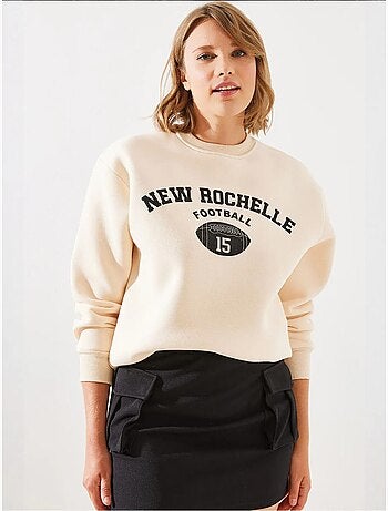 Sudadera con estampado rochelle de polar de triple hilo mbhs lucci