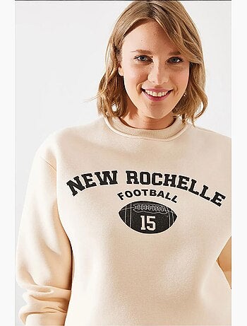 Sudadera con estampado rochelle de polar de triple hilo mbhs lucci