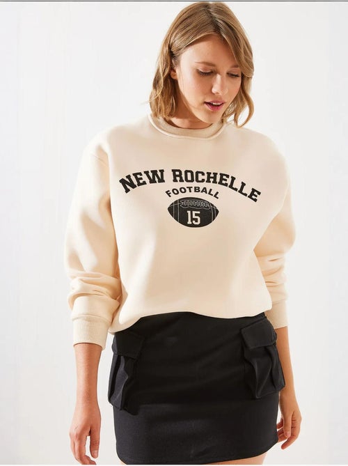 Sudadera con estampado rochelle de polar de triple hilo mbhs lucci - Kiabi