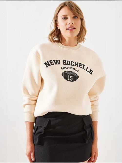 Sudadera con estampado rochelle de polar de triple hilo mbhs lucci - Kiabi
