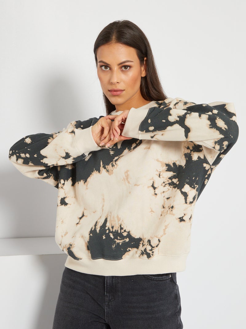 Sudadera con estampado tie-dye BLANCO - Kiabi
