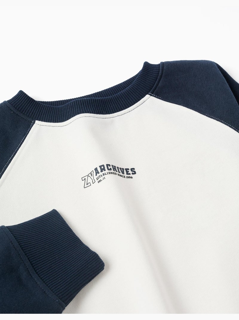 Sudadera con estampado ZY en el pecho Azul oscuro - Kiabi