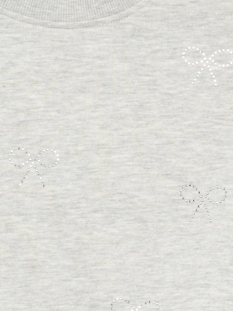 Sudadera con estrellas de strass Gris - Kiabi