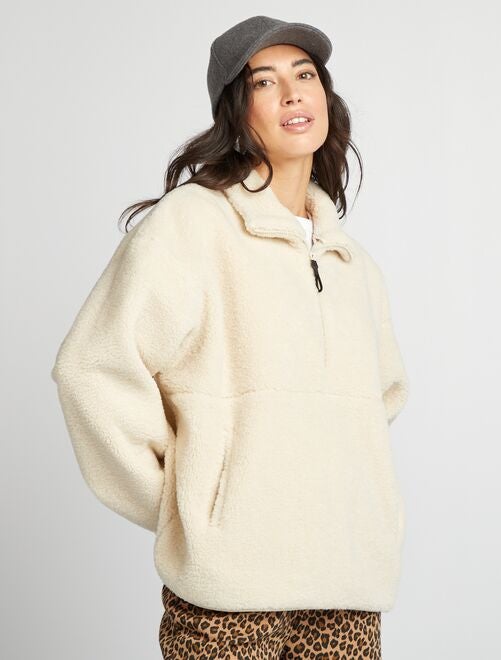 Sudaderas y hoodies de mujer beige Kiabi