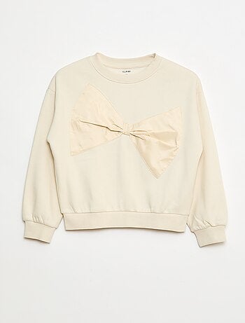 Sudadera con lazo de raso
