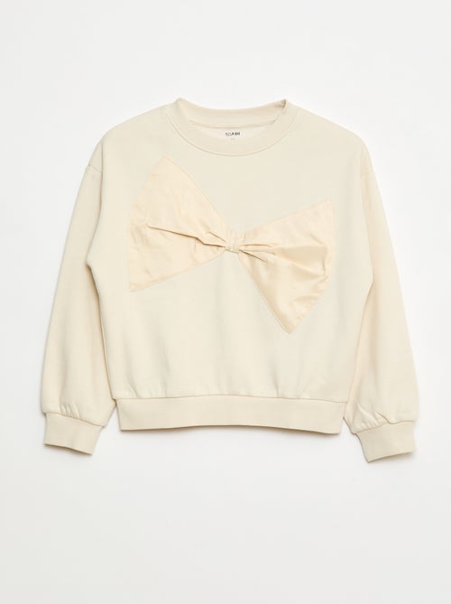 Sudadera con lazo de raso - Kiabi