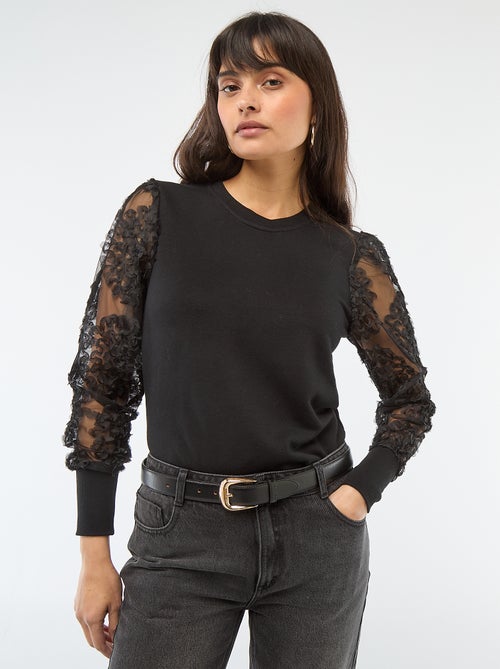 Sudadera con mangas caladas 'JDY' - Kiabi