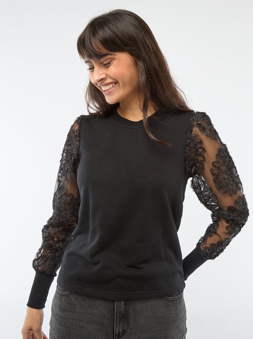 Sudadera con mangas caladas 'JDY' - Kiabi