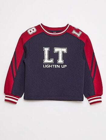 Sudadera con motivo bicolor