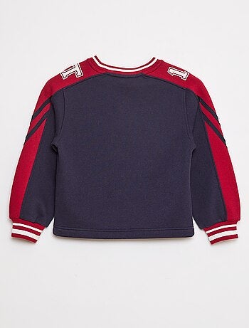 Sudadera con motivo bicolor