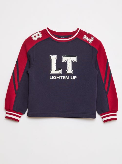 Sudadera con motivo bicolor - Kiabi