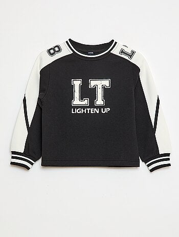 Sudadera con motivo bicolor