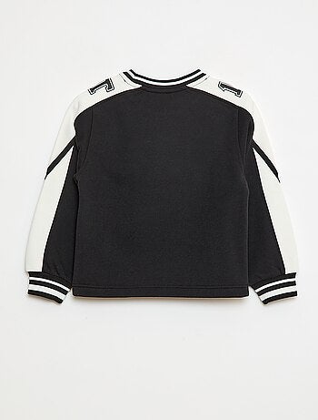 Sudadera con motivo bicolor