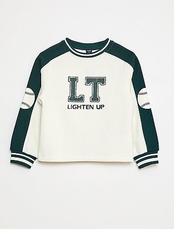 Sudadera con motivo bicolor