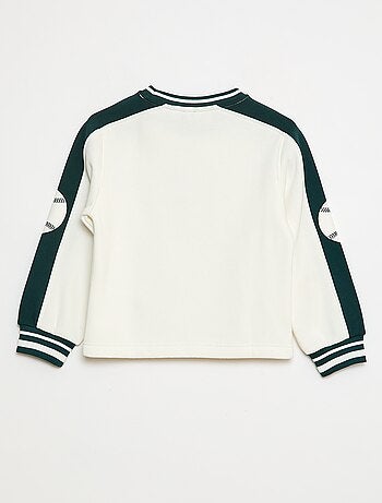 Sudadera con motivo bicolor