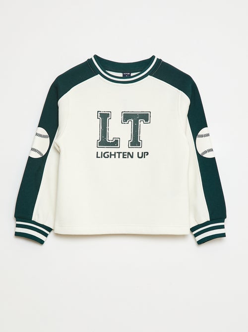 Sudadera con motivo bicolor - Kiabi