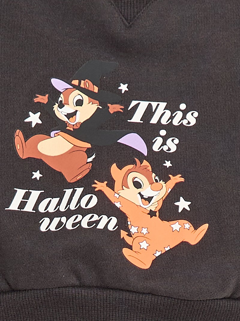 Sudadera con motivo estampado de 'Tic y Tac' Negro - Kiabi