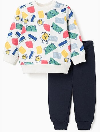 Sudadera con motivo + pantalón de chándal