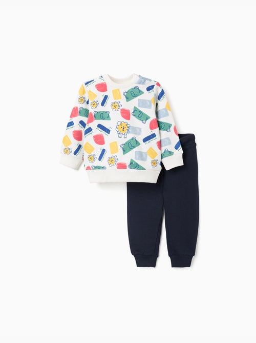 Sudadera con motivo + pantalón de chándal - Kiabi