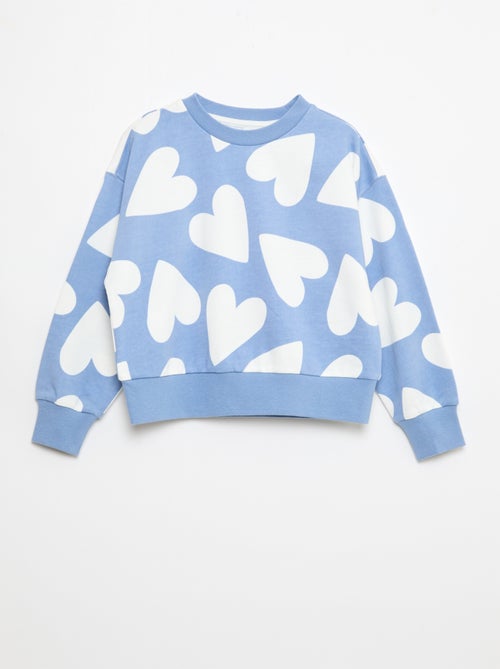 Sudadera con motivo y cuello redondo - Kiabi
