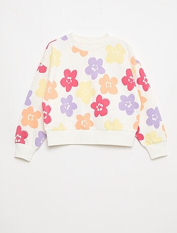 Sudadera con motivo y cuello redondo