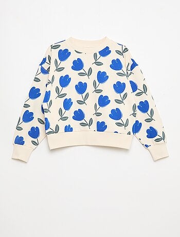 Sudadera con motivo y cuello redondo