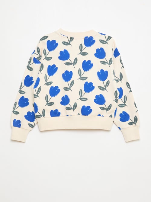 Sudadera con motivo y cuello redondo - Kiabi