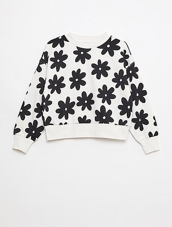 Sudadera con motivo y cuello redondo