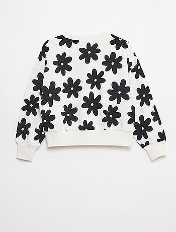 Sudadera con motivo y cuello redondo