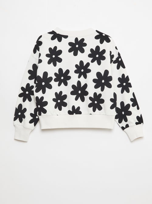 Sudadera con motivo y cuello redondo - Kiabi