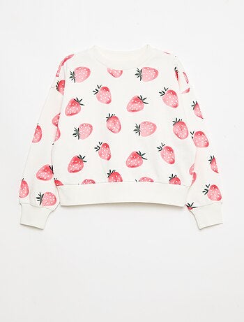 Sudadera con motivo y cuello redondo