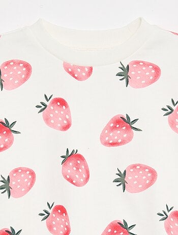 Sudadera con motivo y cuello redondo