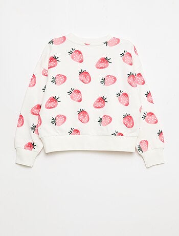 Sudadera con motivo y cuello redondo