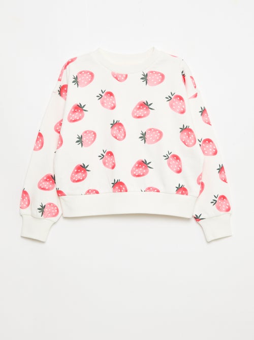 Sudadera con motivo y cuello redondo - Kiabi