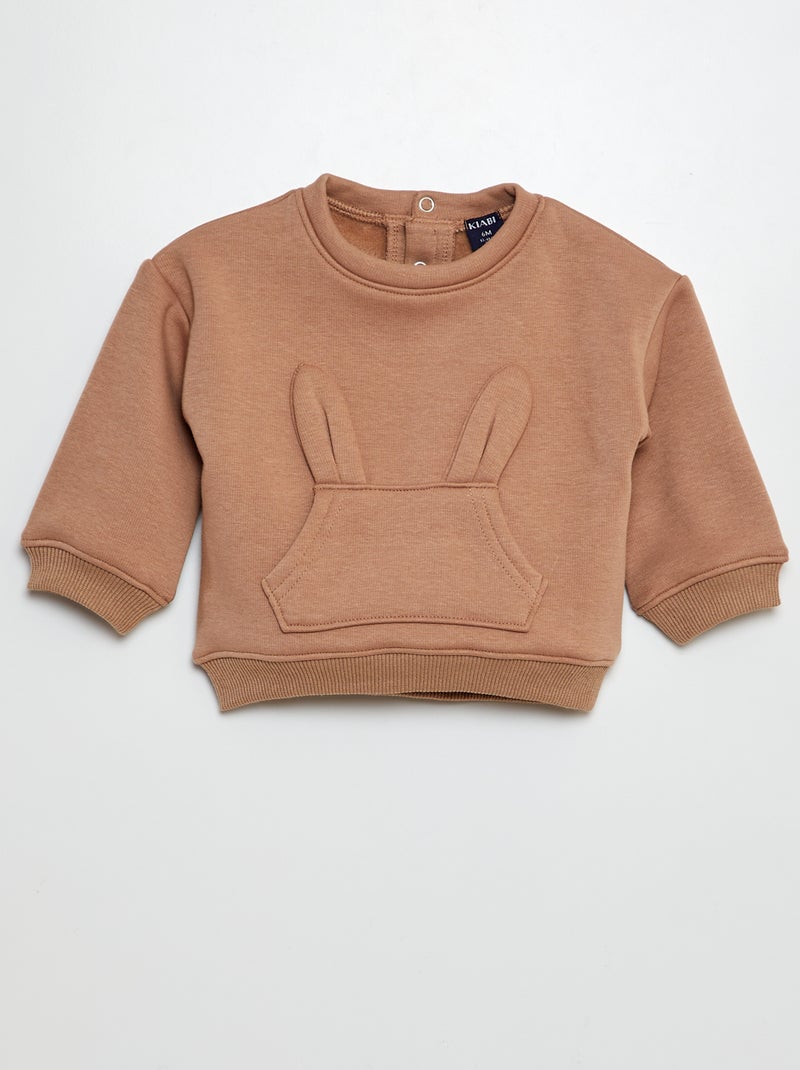 Sudadera con orejas de conejo MARRON - Kiabi