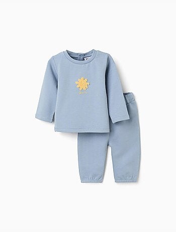 Sudadera con sol bordado + pantalón